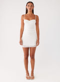 Arden Mesh Mini Dress - White