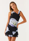 Maverick Mini Dress - Flower Print