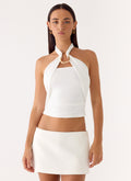 Midnight Sky Top - White