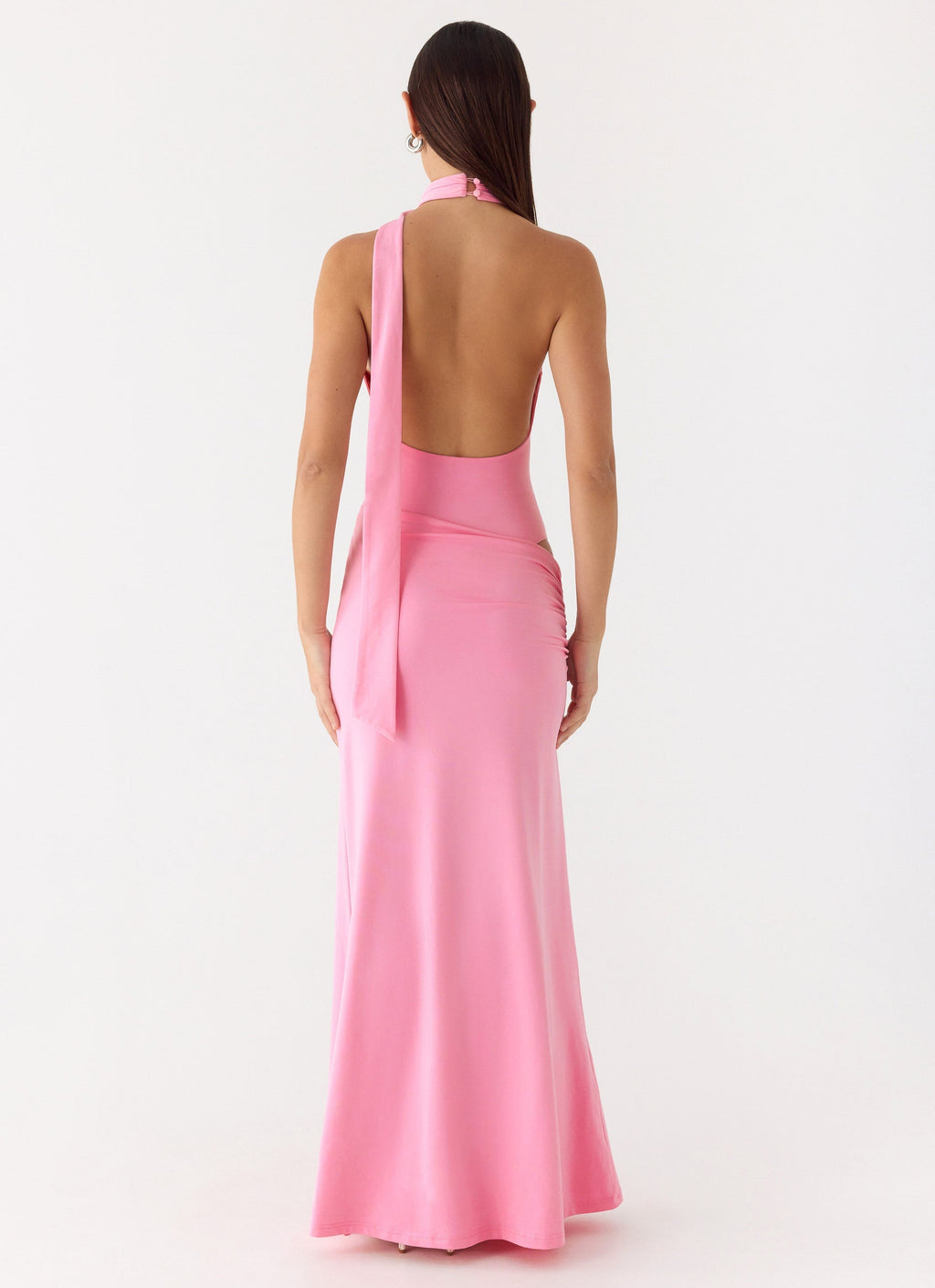 On My Way Bodysuit Maxi Dress - Pink