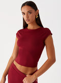 Shes A Lady Top - Red