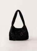 Zinzi Sequin Shoulder Bag - Black